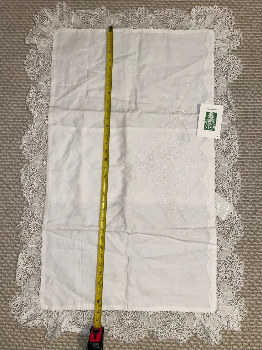 New Paper White King Size Hand Embroidery White Pillow Sham Case set of 2